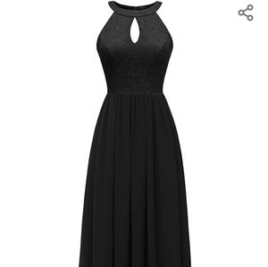 NWOT Dressystar black halter maxi dress